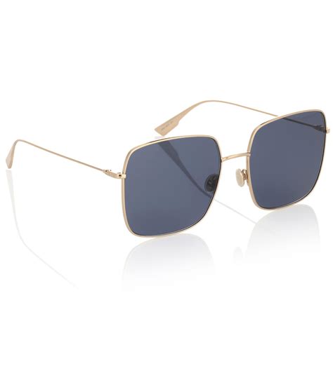 laser brille dior|DiorStellaire1 Gold Metal with Blue Lacquer Square Sunglasses.